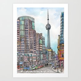 Corner of King Street, Toronto Art Print