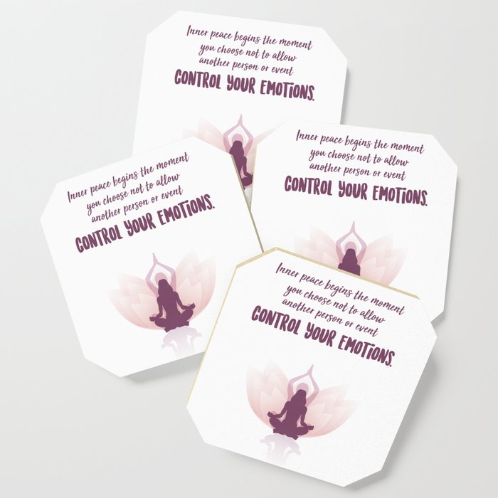 Inner Peace Inspirational Self Love Quotes For Women Coaster By Kick Ass Art Society6