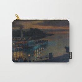 A Nightly River Cruise, Mississippi River by Ernst Max Pietschmann Carry-All Pouch | Americanwest, Charleston, Huckleberryfinn, Hudsonriver, Narragansettbay, Painting, Curated, Coloradoriver, Tennesseeriver, Connecticutriver 