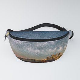 Panorama Bisti Badlands Hoodoos Under New Mexico Starry Night by OLena Art Fanny Pack