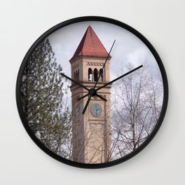 Beautiful Old Clock Tower In Spokane, Washington, Vintage Train Station Clock Tower Wall Clock