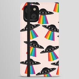 Cute UFO iPhone Wallet Case