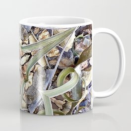 Magnified No 1 Coffee Mug | Triangle, Stones, Pebbles, Groundcover, Natural, Bluetones, Ochres, Mandala, Photo, Patterns 