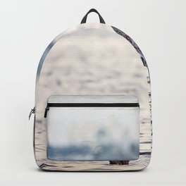 Gulf Coast Happy Hour  Backpack | Bay, Peace, Water, Calm, Overcast, Hor, Mississippi, Gulf, Digital, Day 
