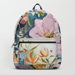 For The Beauty of the Earth Backpack | Flowers, Floral, Acrylic, Blossom, Garden, Roses, Field, Painting, Meadow, Bouquet 