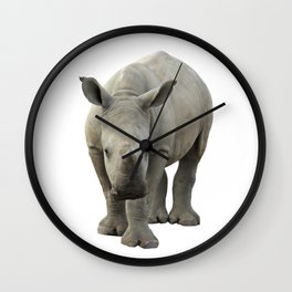 Baby Rhino Wall Clock | Forkids, Endangered, Rhinoceros, Cute, Color, Rhino, Digital, Photo, Forchildren, Animal 