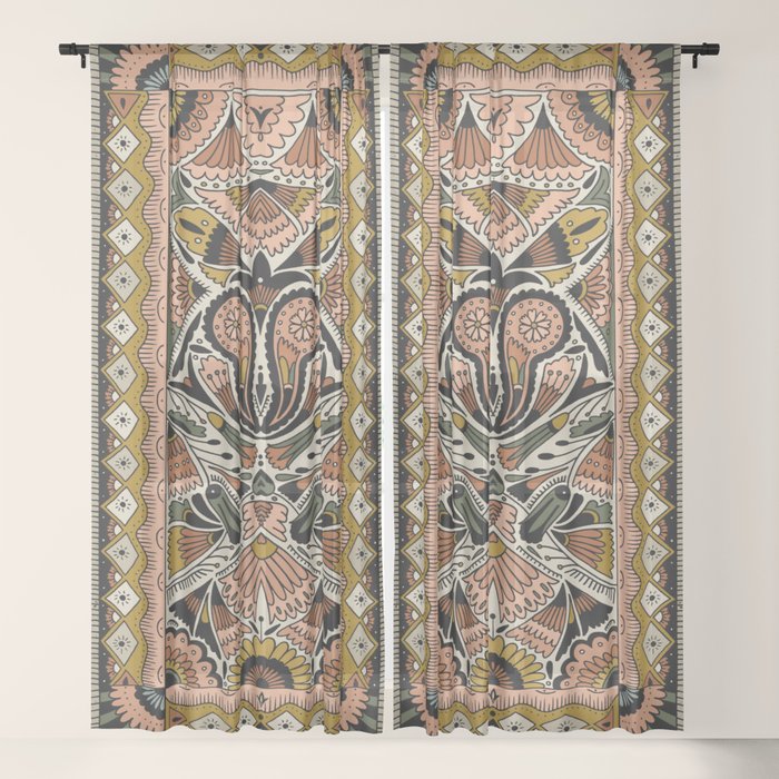 Botanical Print III Sheer Curtain by cassidyrae | Society6