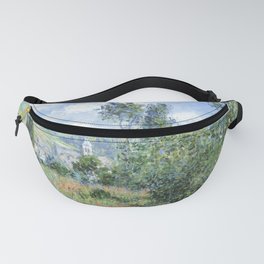 View of Vetheuil (1880) by Claude Monet high resolution famous painting Fanny Pack