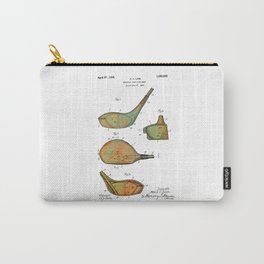 Golf Club Heads Patent - 1926 Carry-All Pouch | Vintage, Sports, Clubpatentart, Ink, Illustration, Xmasgifts, Digital, Golfersgifts, Christmasgifts, Pop Art 