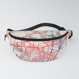 Tupelo map Mississippi MS Fanny Pack