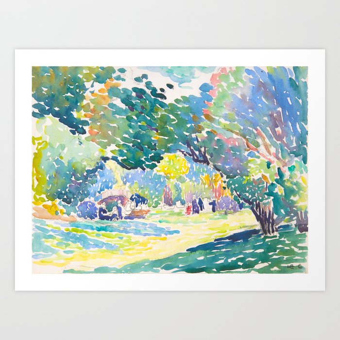 Watercolor Landscape By Henri Edmond Cross 1904 Neo Impressionism