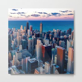 City Skyline Metal Print | Tallbuildings, Photo, Tech, Cityline, Moderncity, Highrise, Color, City, Cityskyline, Citybuildings 