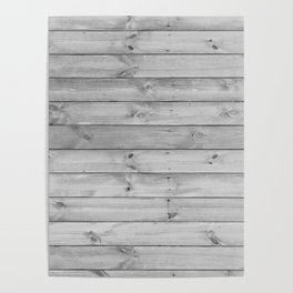 gray distressed stained painted wood board wall Poster