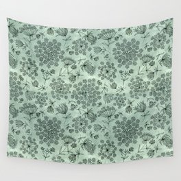 queen anne's lace pattern Wall Tapestry