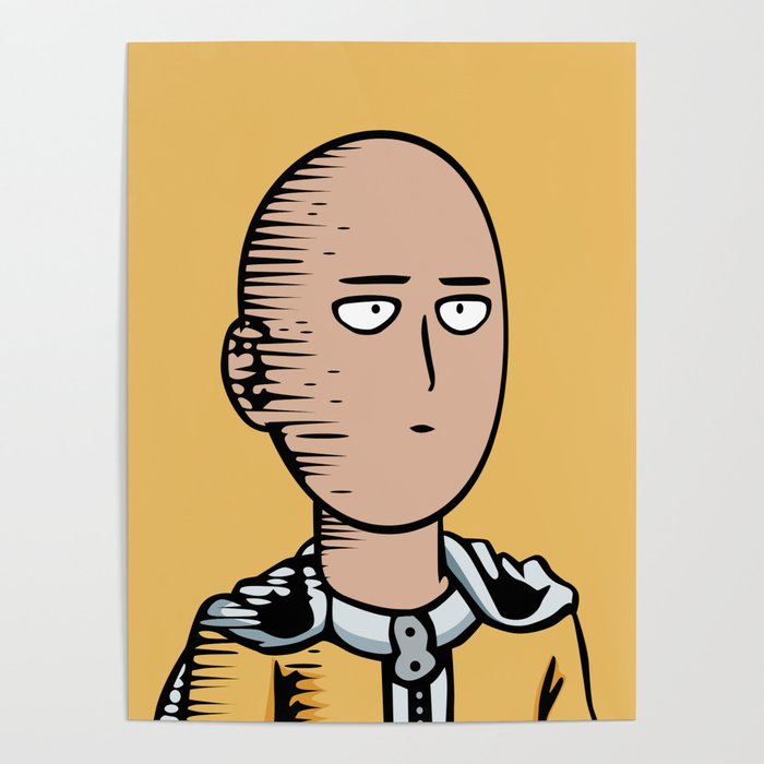 Onepunchman Poker face Poster by knou store | Society6