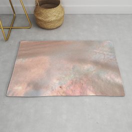 Mother of pearl in rose gold Rug | Graphicdesign, Acrylic, Abstract, Pearl, Ocean, Metallic, Rosegold, Mermaid, Seashell, Ink 