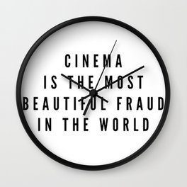 CINEMA IS THE MOST BEAUTIFUL FRAUD IN THE WORLD… Wall Clock | Agnesvarda, Painting, Nouvellevague, Arthouse, Godard, Vintagefilm, Movienight, Jeanlucgodard, Alainresnais, Director 