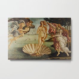 The Birth of Venus by Sandro Botticelli Metal Print | Venus, Famous, Popular, Botticelli, Sandro, Landscape, Fineart, Renaissance, Nature, Painting 
