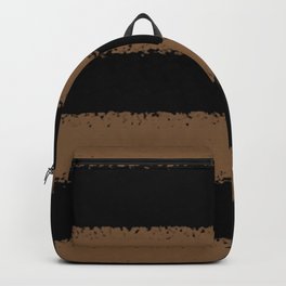 Brown and Black Horizontal Stripe Pattern - Sherwin Williams 2022 Color Uber Umber SW 9107 Backpack | Horizontal, Stripe, Striped, Abstract, Midtone, Geometry, Graphicdesign, Black, Medium, 2022 
