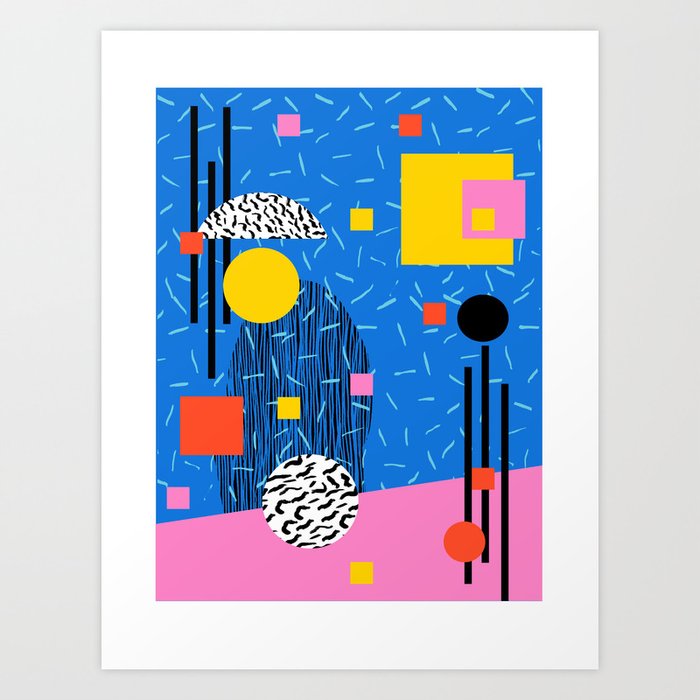 Crank 80s Retro Throwback Minimal Abstract Painting Memphis