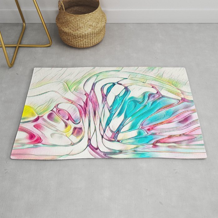 Swirly Pastel Abstraction Rug by AlexisLuna | Society6