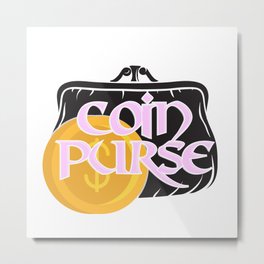 Coin Purse Metal Print | Specie, Money, Mintage, Create, Coinage, Coin, Handbag, Sum, Curated, Graphicdesign 