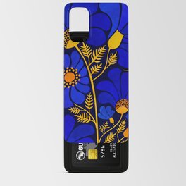Wildflower Garden Android Card Case | Wildflowers, Tropical, Floral, Garden, Bold, Daises, Gold, Indigo, Colorful, Cobalt 