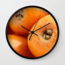 Loquats Wall Clock | Ripe, Same, Food, Fresh, Fruits, Sameness, Closeup, Raw, Japaneseplum, Loquats 