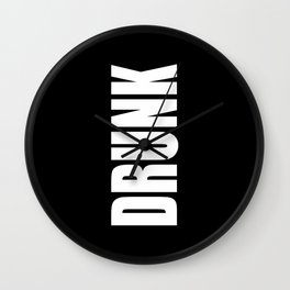 Drunk Wall Clock | Tea, Man, Drunk, Drinking, Juice, Milk, Birthday, Clothing, Women, Graphicdesign 