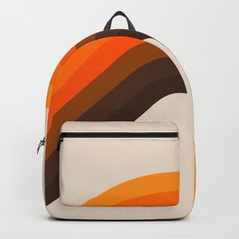 Golden Bending Bow Backpack | Brown, Rainbow, Golden, 70S, Seventies, Retrostripes, Digital, Brownrainbow, Curated, Orange 