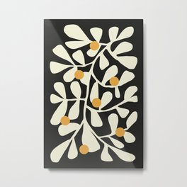 Summer Bloom: Matisse Night Edition Metal Print | Modern, Leaves, Floral, Plants, Spring, Wild, Foliage, Art, Mid Century, Sun 