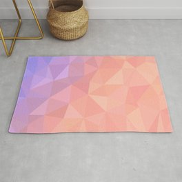 Peach Violet Abstract Geometric Triangles Vector Pattern Rug