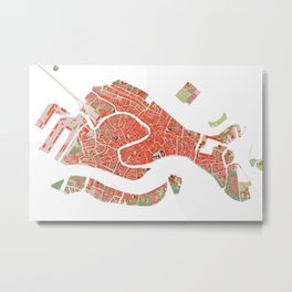 Venice city map classic Metal Print | Italiancities, Travelmaps, Worldmaps, Urbanmaps, Europeanmaps, Italy, Maps, Venicemap, Mapping, Graphicdesign 