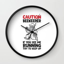 Caution Beekeeper If You See Me Running Try To Keep Up Wall Clock | Typesofbees, Honeycomb, Beehaver, Beekeeperbirthday, Beekeeper, Bee, Beekeepergiftidea, Beespecies, Beehoney, Beecaretaker 