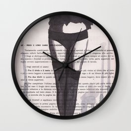 Lesson XXXI Wall Clock | Bookpage, Minimalism, Minimalfigure, Street Art, Sexy, Femininelegs, Femininefigure, Lingerie, Fashion, Inkdrawing 