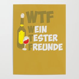 Wine Tester Vitner Wine Bottle Wine Glas Poster
