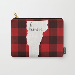 Vermont is Home - Buffalo Check Plaid Carry-All Pouch | Pattern, Check, Vermont, Digital, Buffalo, Plaid, Country, Farm, Holiday, Black 
