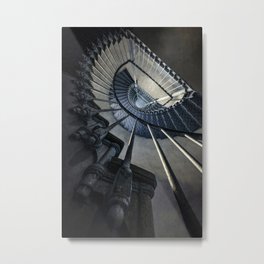 Forgotten blue staircase Metal Print | Abandoned, Bottom, Photo, Blue, Perspective, Inside, Architecture, Stairway, Blaminsky, Staircase 