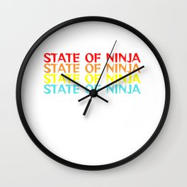 State of ninja Wall Clock
