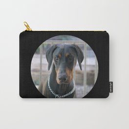 Doberman Dad Black Carry-All Pouch