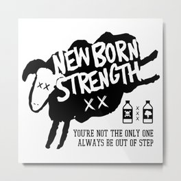 Out of step Metal Print | New, Pma, Digital, Nbs, Punk, Straightedge, Graphicdesign, Hardcore, Black And White, Outofstep 