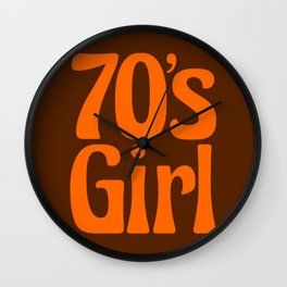 70s GIRL Wall Clock | Girl, 70Sgirl, Fashion, Typography, 1970, Disco, Graphicdesign, 1970S, Borninthe70S, Dance 