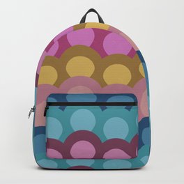 Goody Two Shoes Backpack | Rainbow, Pink, Yellow, Blue, Purple, Spectrum, Colourful, Colour, Circle, Pattern 