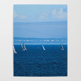 Regatta Sailboats Sailing Seascape 4 Poster