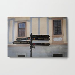 Czech Street Sign Metal Print | Street, Building, Photo, Art, Pretty, Europe, Print, Eastern, Window, Travel 