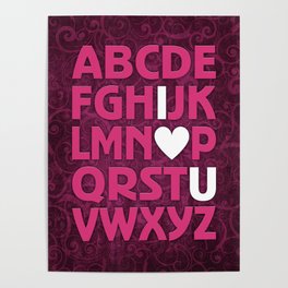 I Heart You: Typography Poster