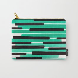 Pastel Teal Primitive Stripes Mid Century Modern Minimalist Watercolor Gouache Painting Colorful Str Carry-All Pouch | Ink, Modern, Watercolor, Primitivestripes, Pastelteal, Minimalist, Painting, Colorfulstripes, Gouache, Midcentury 