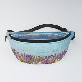 Landscape with Lupin Flowers Fanny Pack
