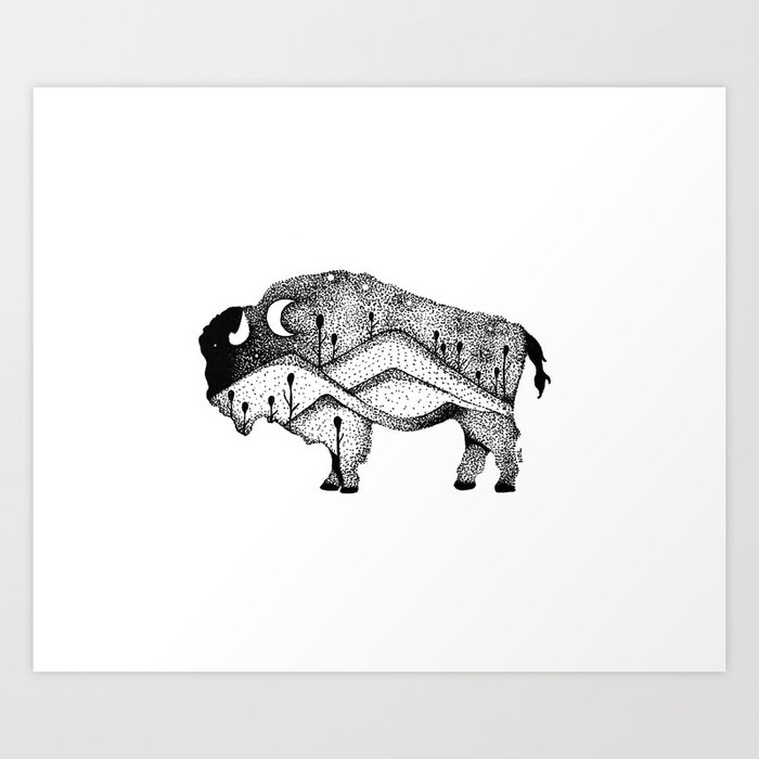 Animal Pointillism Drawings