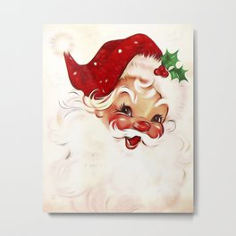 Vintage Santa 4 Metal Print | Smilingsanta, Cutesanta, Merrychristmas, Santa, Santaclaus, Xmas, Digital, Vintagesanta, Illustration, Christmas 